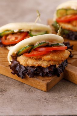 Tasarımcı soslu buğday ekmeği. Vietnam mutfağı konsepti. Durgun hayat.