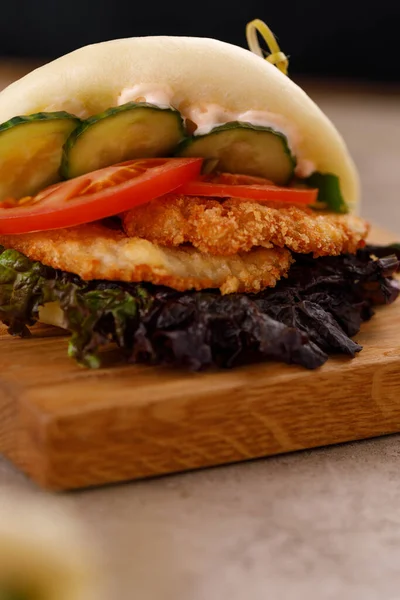 Gedämpftes Weizenbrötchen Mit Designersoße Vietnamesisches Kochkonzept Stillleben — Stockfoto