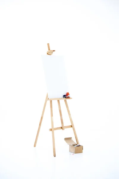 Publicidade Stand Flip Chart Cavalete Artista Branco Isolado Branco Arte — Fotografia de Stock