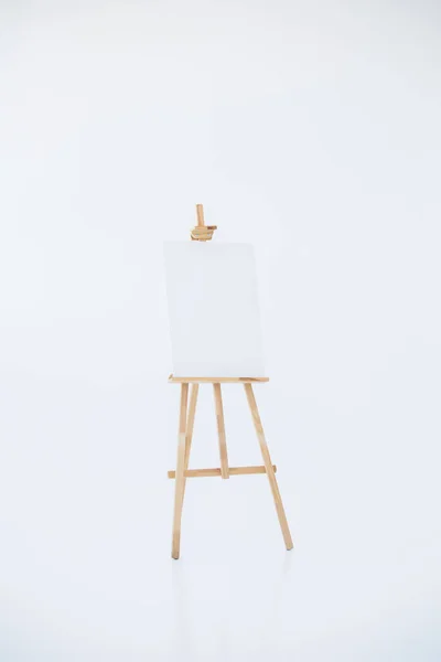 Supporto Pubblicitario Lavagna Fogli Mobili Cavalletto Artista Vuoto Isolato Bianco — Foto Stock