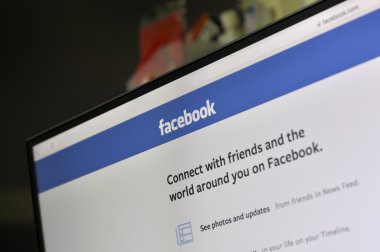 Facebook ana bilgisayar ekranında
