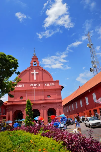 Blick auf die Christuskirche und den holländischen Platz in Malakka — Stockfoto