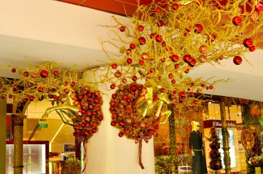 Singapur Orchard Road Noel Dekorasyon Günü görünümü