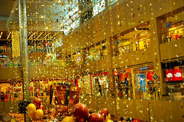 Nap kilátás karácsonyi dekoráció Szingapúrban Orchard Road Jogdíjmentes Stock Képek