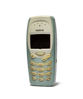 Nokia 3315 cep telefonu beyaz arka plan üzerinde izole