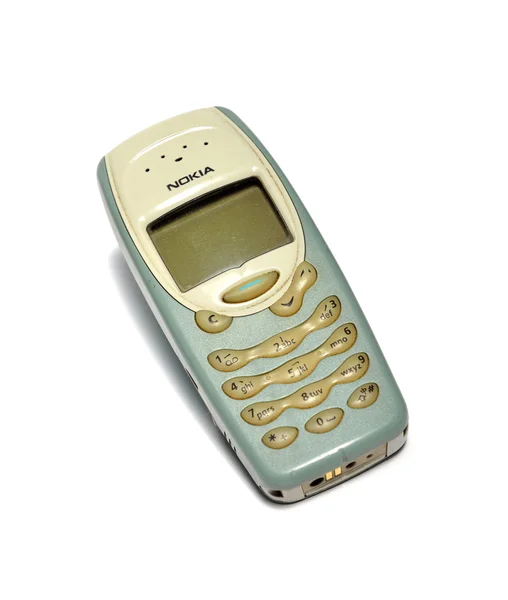 Nokia 3315 telefone celular isolado no fundo branco — Fotografia de Stock