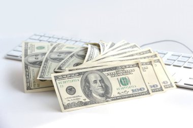 Paralı arka plan Amerikan 100 dolarlık banknotlar