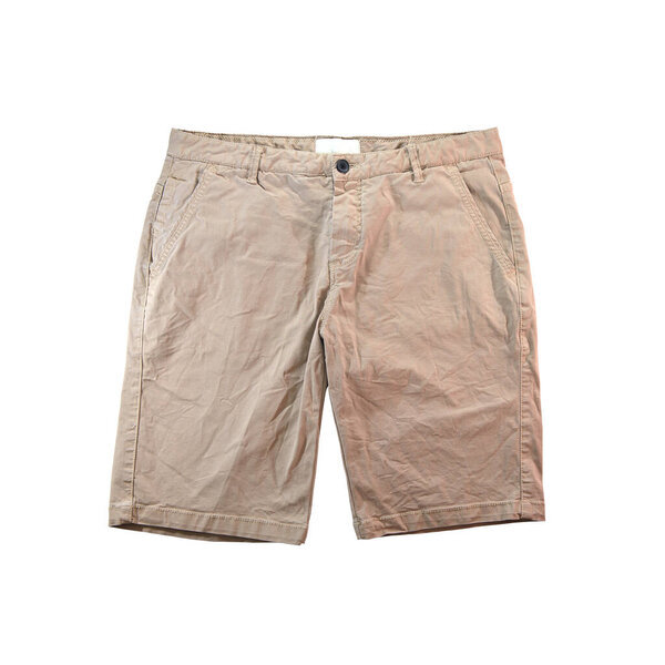 Close up of short pant isolated on white background, selective focus. Clipping path included. 