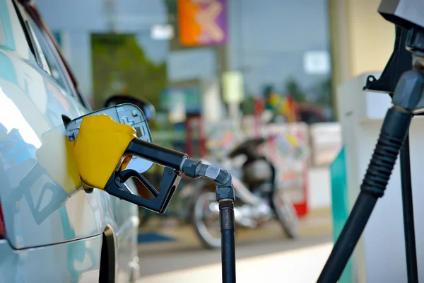 Petrol pump filling — Stock Photo, Image