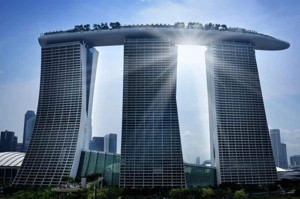 Marina bay sands resort otel — Stok fotoğraf