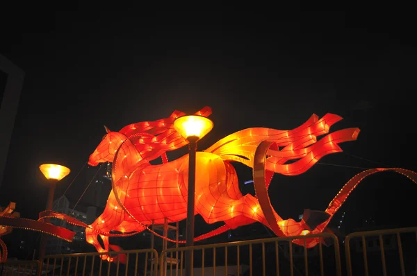 Nouvel An chinois avec des décorations sur le thème du cheval — Photo