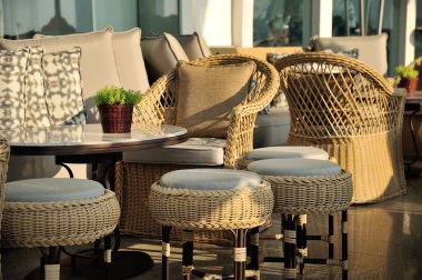 Modern ve basit kafe iç