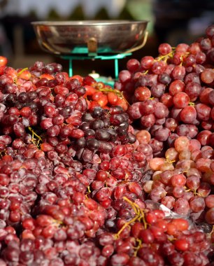 Taze kırmızı üzüm yakın çekim