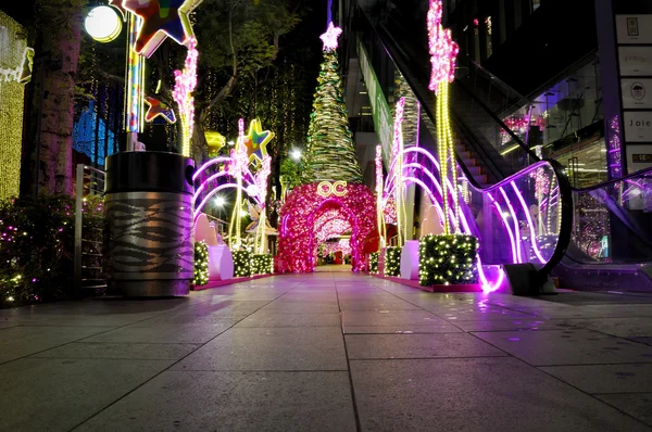 Juldekoration på singapore orchard road — Stockfoto