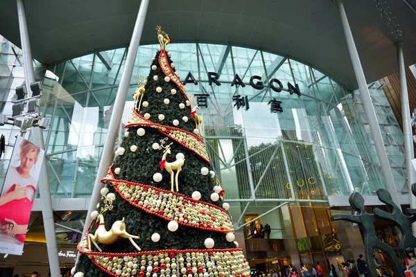 Decorazione natalizia a Singapore Orchard Road — Foto Stock