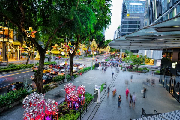 Kerstdecoratie op singapore orchard road — Stockfoto