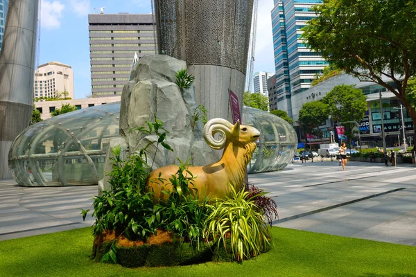 Decoração de Ano Novo Chinês em Orchard Road — Fotografia de Stock