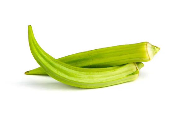 Okras isolado contra fundo branco . — Fotografia de Stock