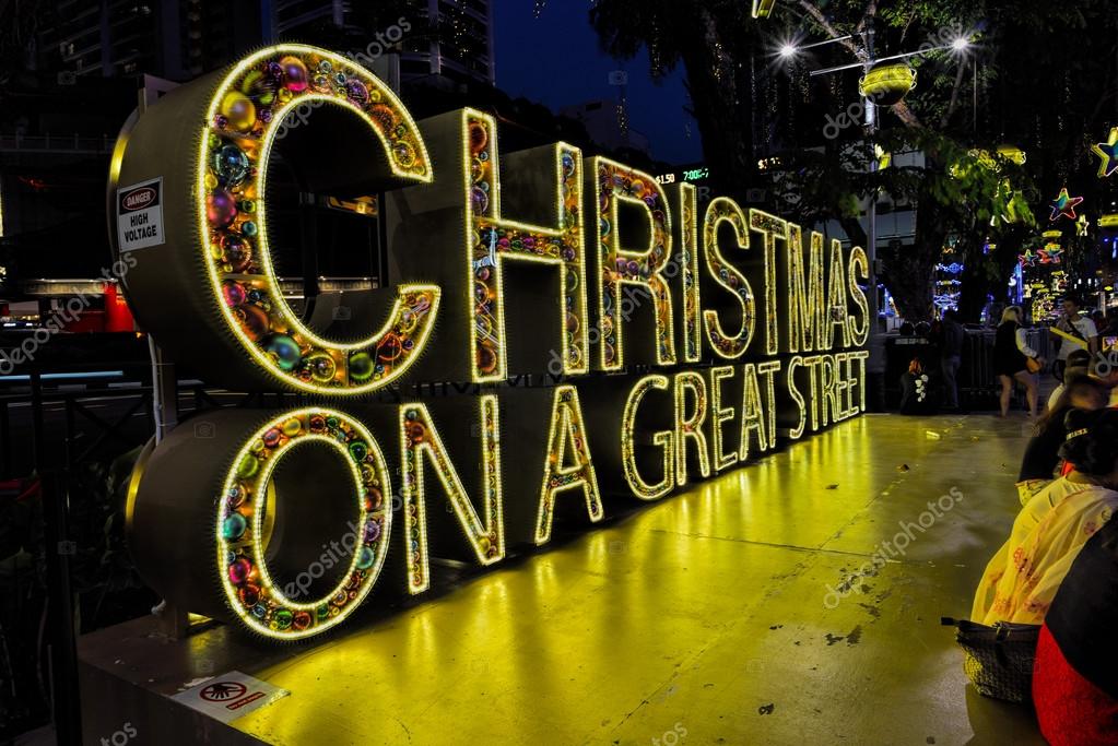 Christmas Decoration at Singapore Orchard Road – Stock Editorial Photo