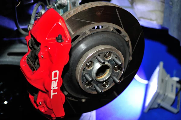 Interior of the car engine on display — Stock Photo, Image