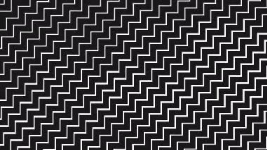 Abstract wavy line simple background.Black and white line motion pattern.Zigzag texture loop animation