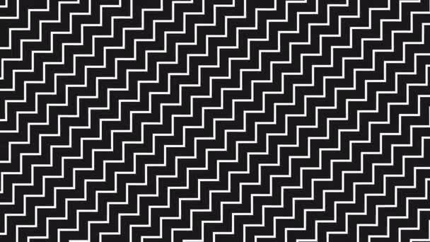 Abstract Wavy Line Simple Background Black White Line Motion Pattern — стоковое видео