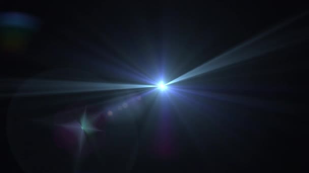 Digital Lens Flare Sunlight Shiny Flare Star Glow Effect Background — Stock Video