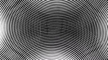 Soyut siyah ve beyaz daire çizgileri. Modern siyah radyal daire çizgileri. 