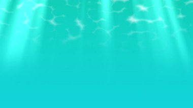 Işık ışınlarıyla canlandırılmış arka planlı sualtı sahnesi.