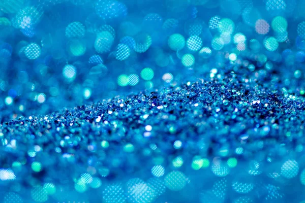 Abstract Bright Sparkling Bokeh Background Blue Silver Bokeh Blurred Lighting — Stock Photo, Image