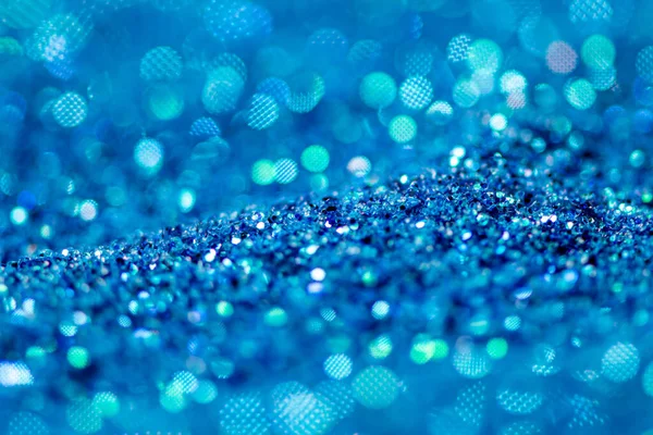 Astratto Sfondo Bokeh Luminoso Scintillante Bokeh Blu Argento Illuminazione Offuscata — Foto Stock