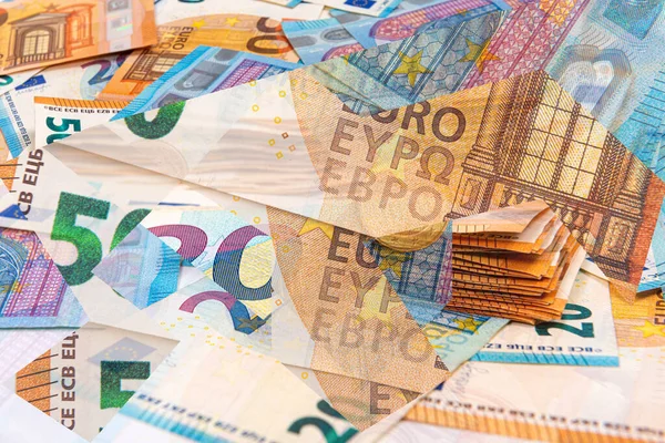 Αφηρημένο Υπόβαθρο Από Τραπεζογραμμάτια Ευρώ Έννοια Της Επιχειρηματικής Δραστηριότητας Της — Φωτογραφία Αρχείου