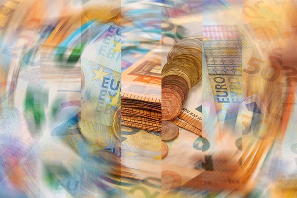 Contexte Abstrait Des Billets Euros Concept Entreprise Finance Richesse Prospérité — Photo