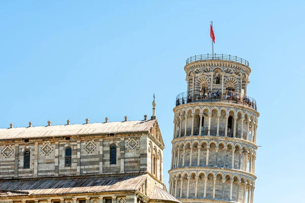 Krzywa Wieża Pizy Toskanii Włochy Lista Światowego Dziedzictwa Unesco Zbliżenie — Zdjęcie stockowe
