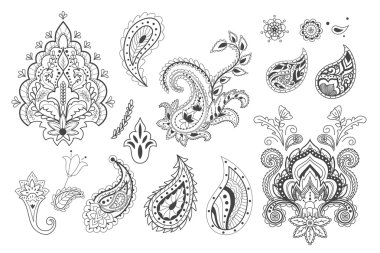 Dekoratif desenli şablonları