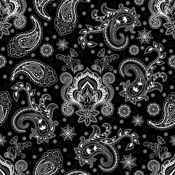 Vintage floral sem costura padrão — Vetor de Stock