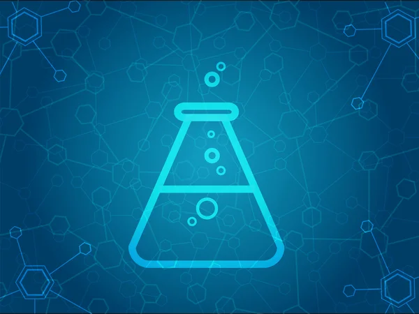 Soyut molekülleri arka plan şişesi simgesiyle