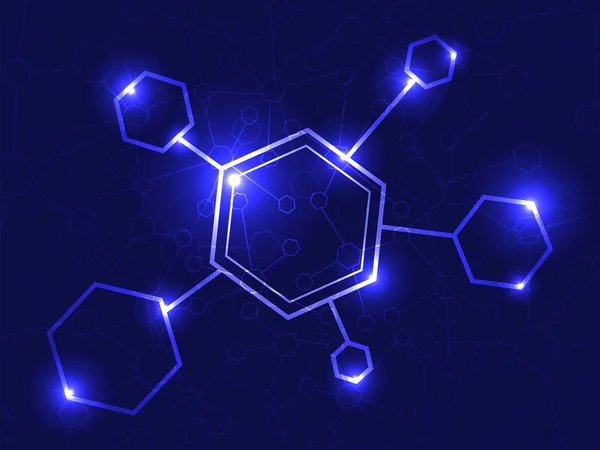 Molecole astratte sfondo lucido — Vettoriale Stock