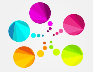 Soyut renkli konuşma balonu