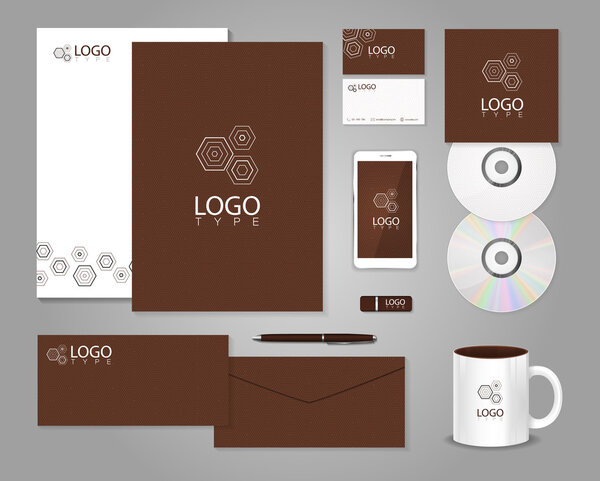 Geometric corporate identity template
