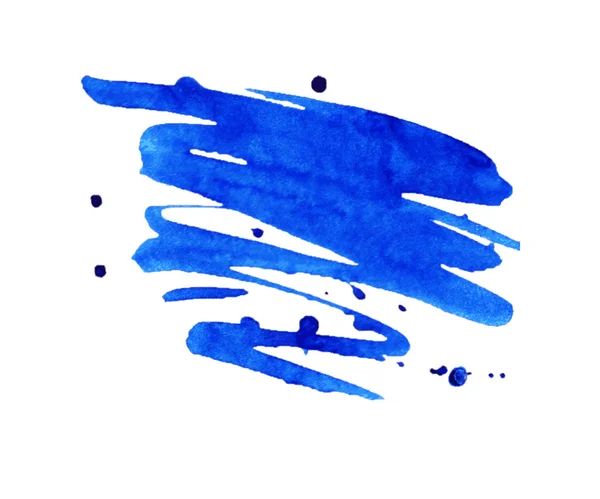 Mancha aquarela azul com mancha de tinta aquarelle — Vetor de Stock