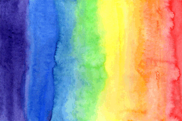 Abstract watercolor rainbow colors background