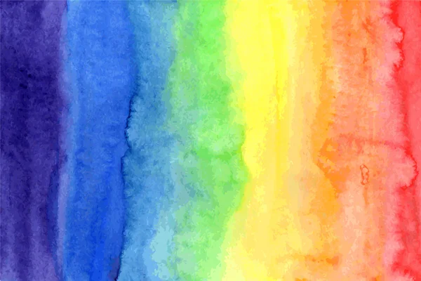 Abstraktes Aquarell Regenbogenfarben Hintergrund — Stockvektor