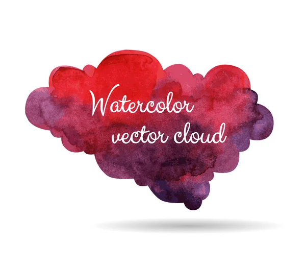 Lila akvarell felhő — Stock Vector