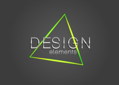 Neon üçgen tasarım öğesi