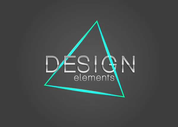 Neon driehoek ontwerpelement — Stockvector