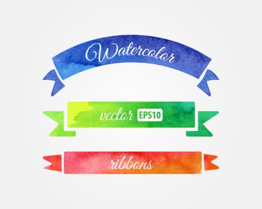 Suluboya vektör şeritler 