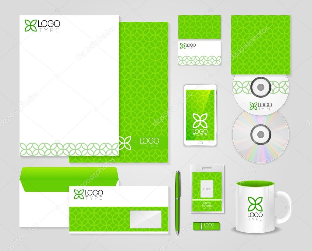 Eco green corporate identity template