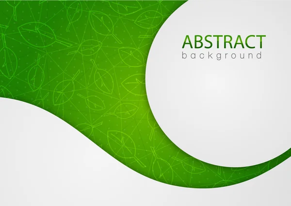 Абстрактный зеленый фон с листьями — стоковый вектор