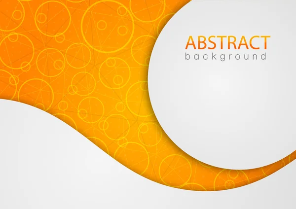 Abstract orange background with circles — Stock Vector